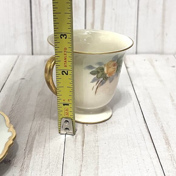 Vintage Mitterteich Bavaria "Golden Lark" Cup & Saucer Set Gold Trim Roses - Picture 8 of 8